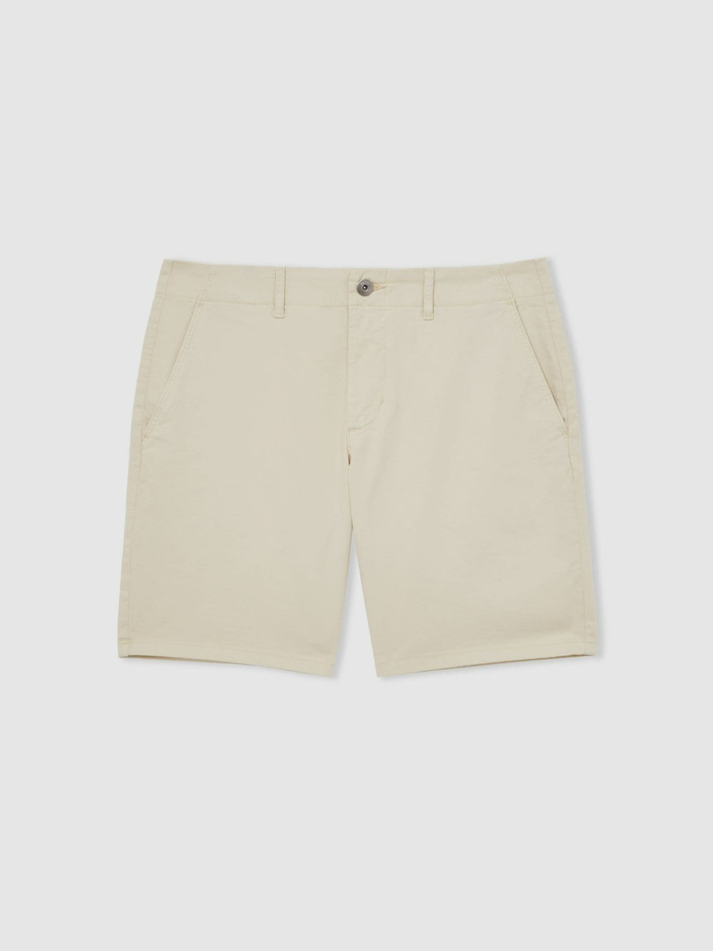 Reiss | Paige Cotton Chino Shorts with Stretch in Cream