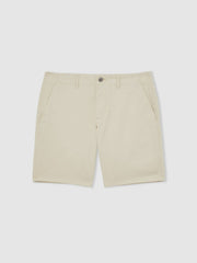 Reiss | Paige Cotton Chino Shorts with Stretch in Cream