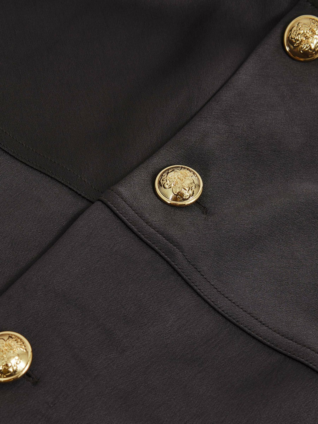 Reiss | Satin Button-Back Long-Sleeve Top in Mauve