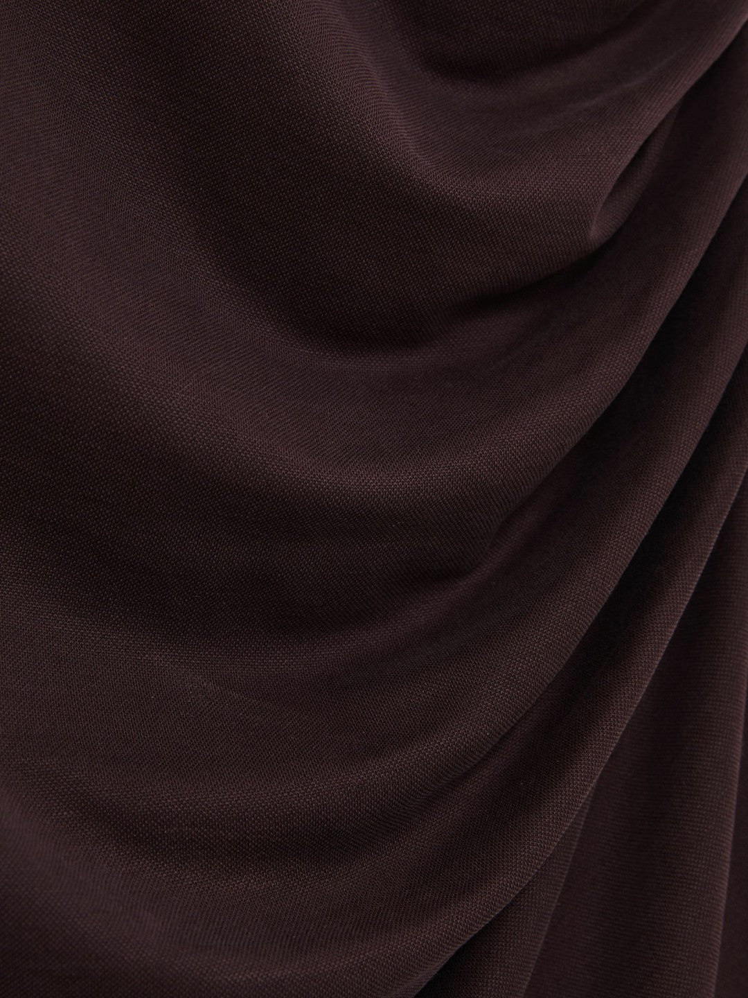 Reiss | Jersey Ruched Racer Midi Dress in Burgundy