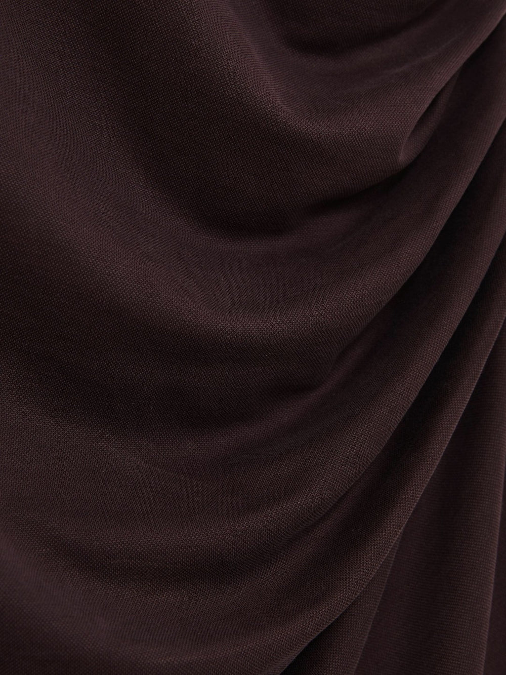 Reiss | Jersey Ruched Racer Midi Dress in Burgundy