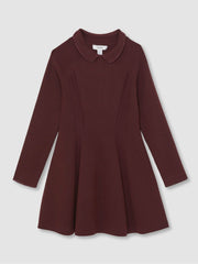 Reiss | 9-13 yrs Embellished Collar Knitted Dress in Berry