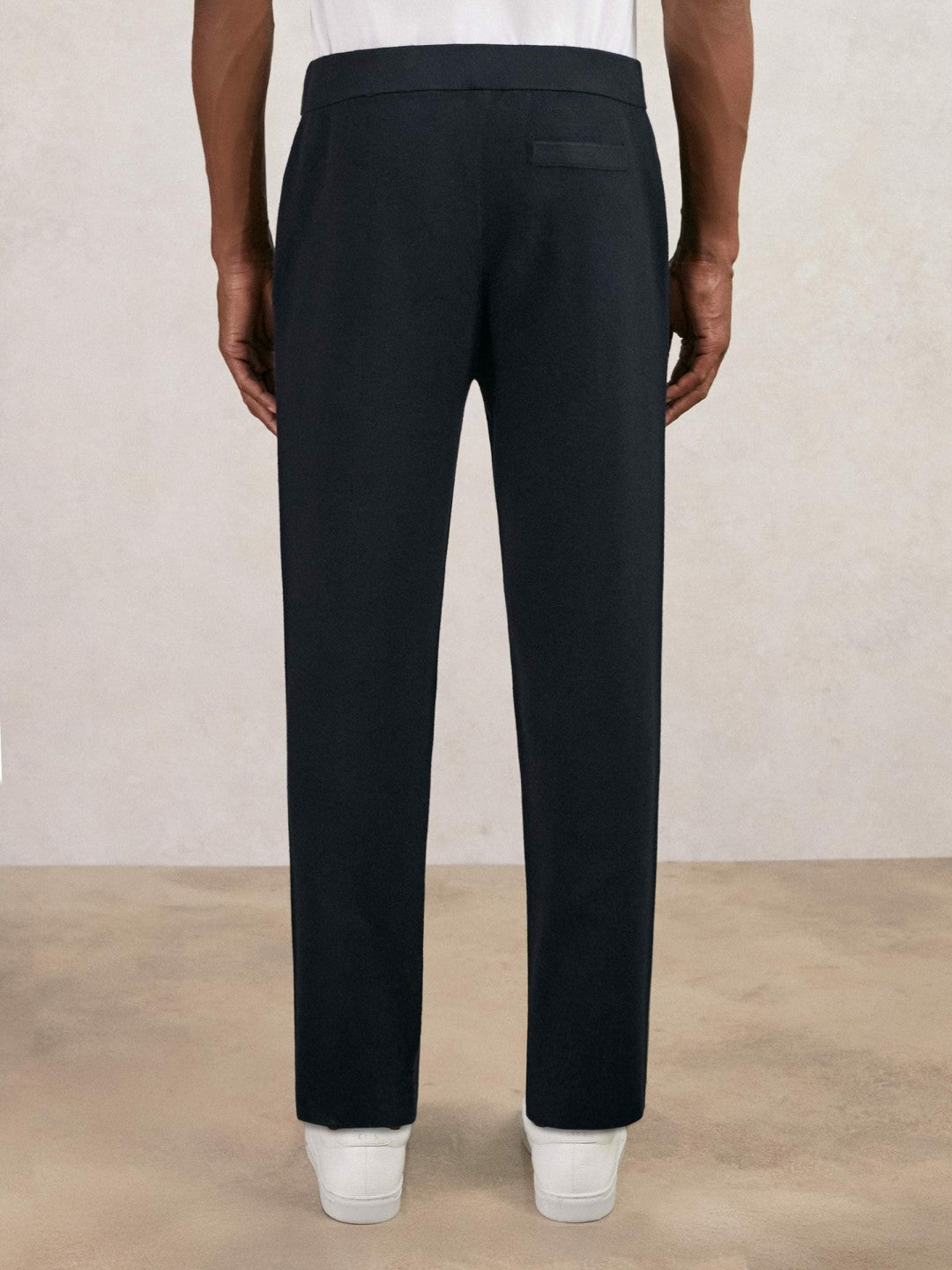 Reiss | Tapered Knitted Trousers in Navy