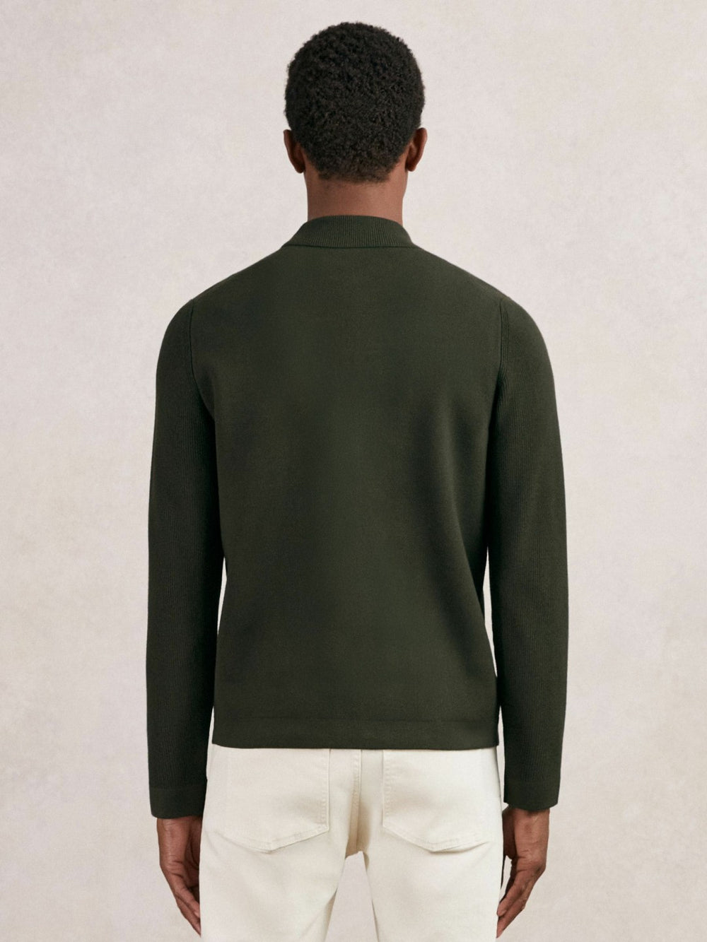 Reiss | Four-Pocket Zip-Through Cardigan in Forest Green