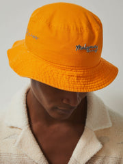 Reiss | Unisex Fit McLaren Racing Cotton Bucket Hat in Papaya Orange