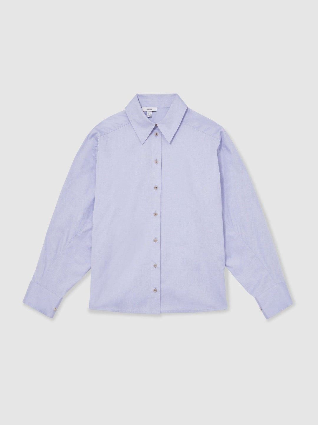 Reiss | Cotton Button Through Oxford Shirt in Blue