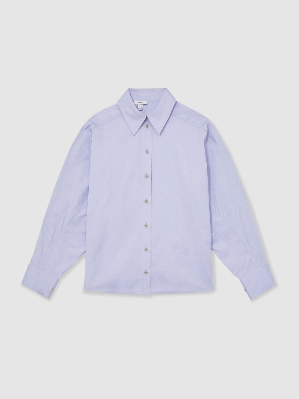 Reiss | Cotton Button Through Oxford Shirt in Blue