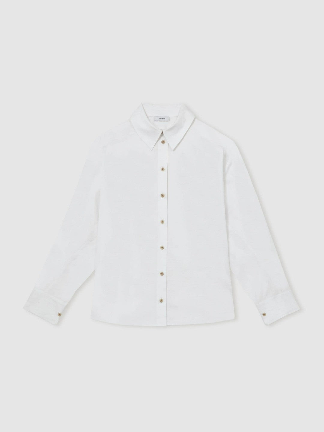 Reiss | Cotton Button Through Oxford Shirt in White