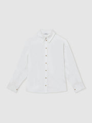 Reiss | Cotton Button Through Oxford Shirt in White