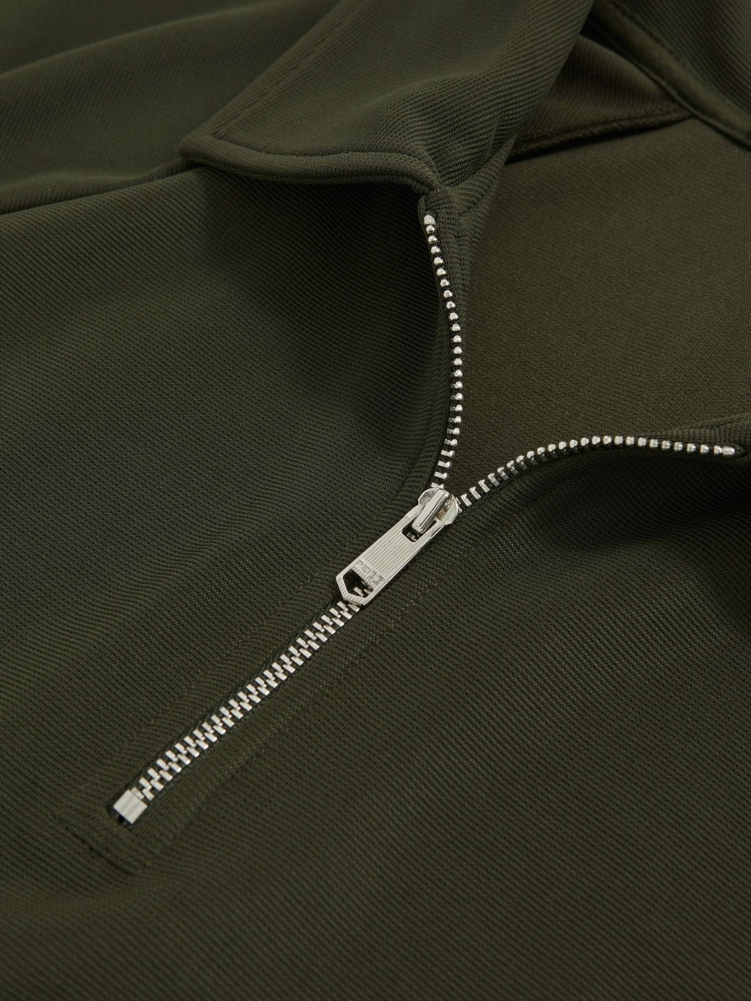 Reiss | Textured Raglan Half-Zip Polo Shirt in Green