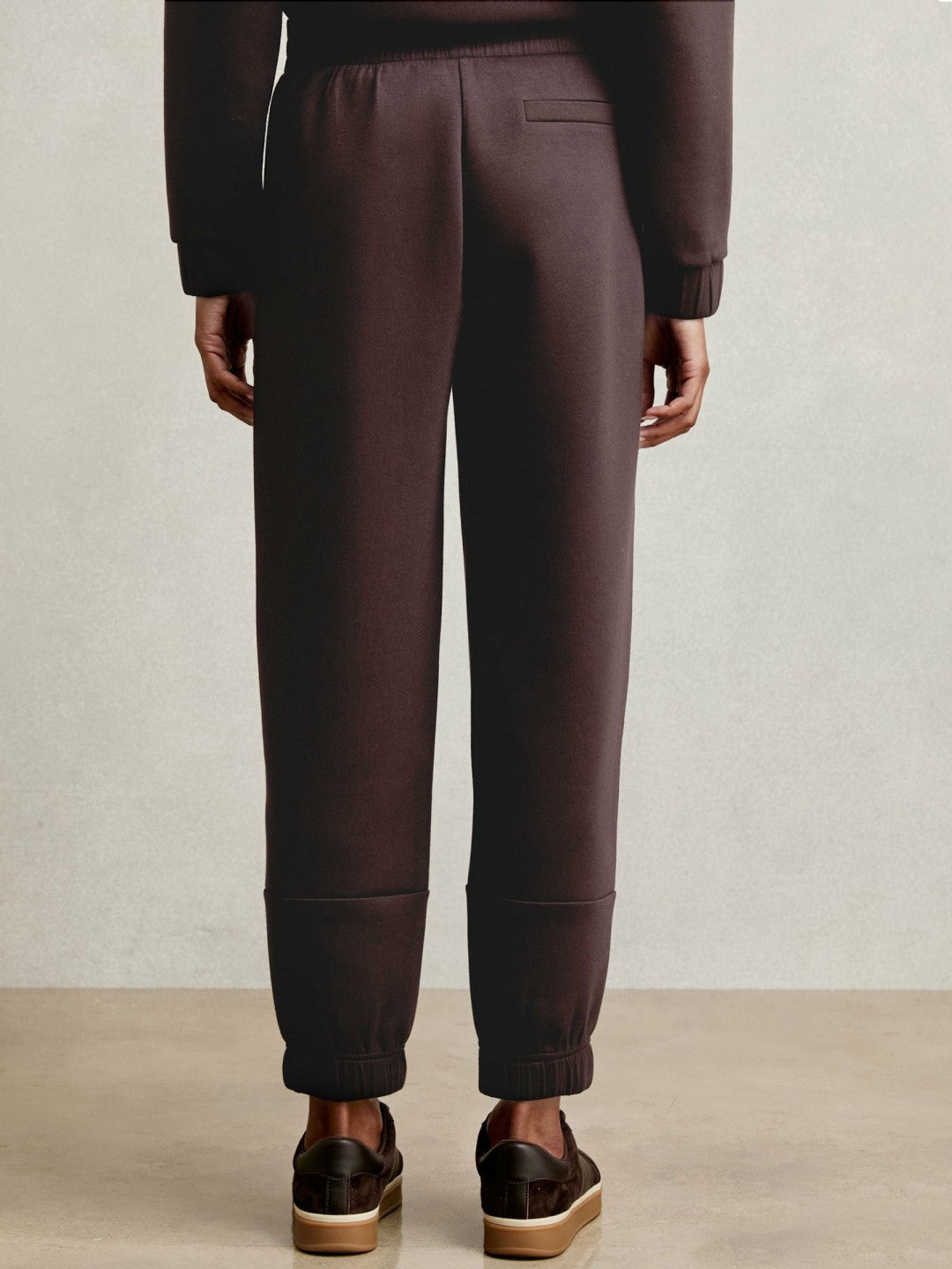 Reiss | Tapered Elasticated-Waist Joggers in Plum