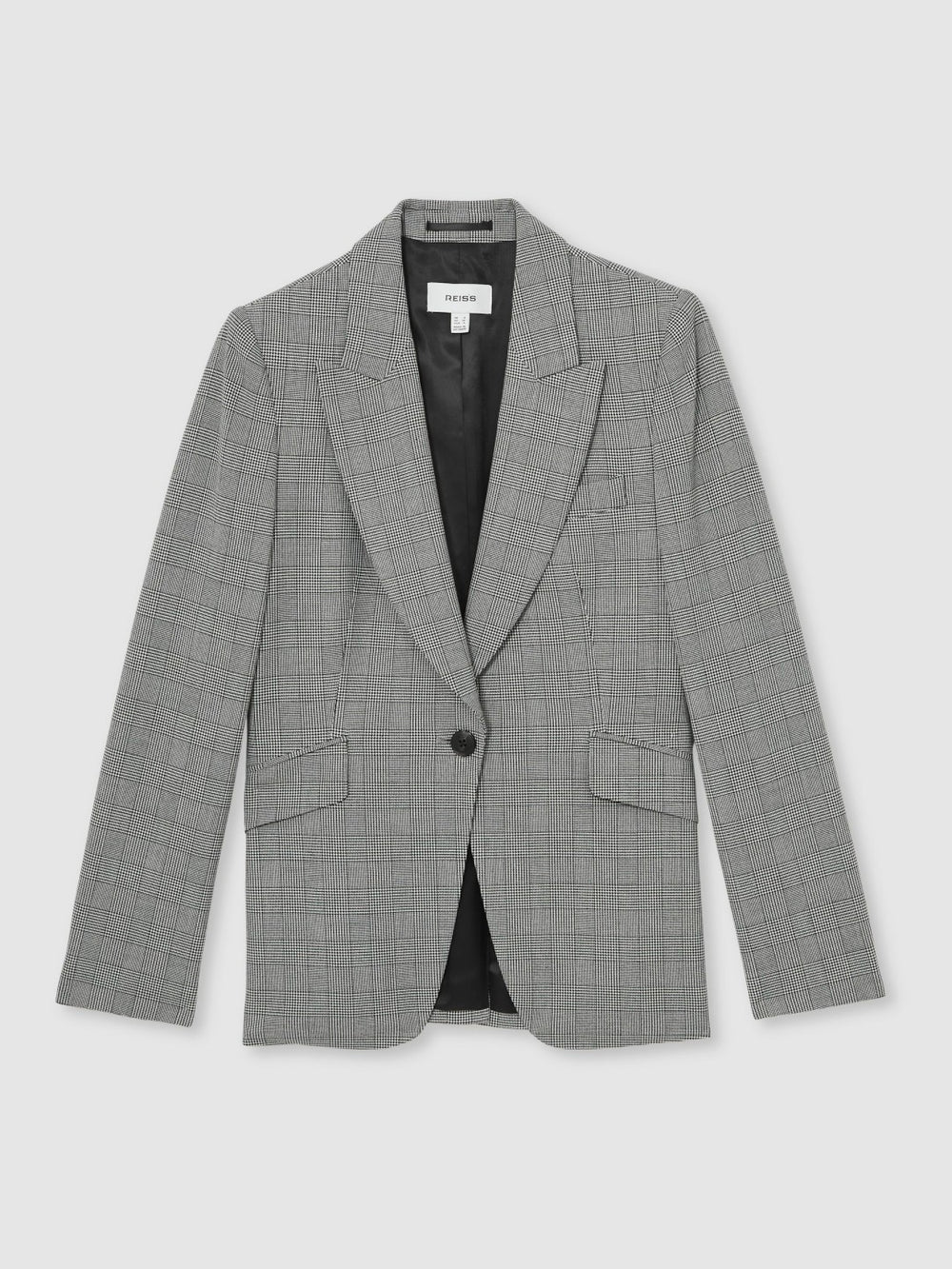 Reiss | Single-Breasted Check Suit Blazer in Grey