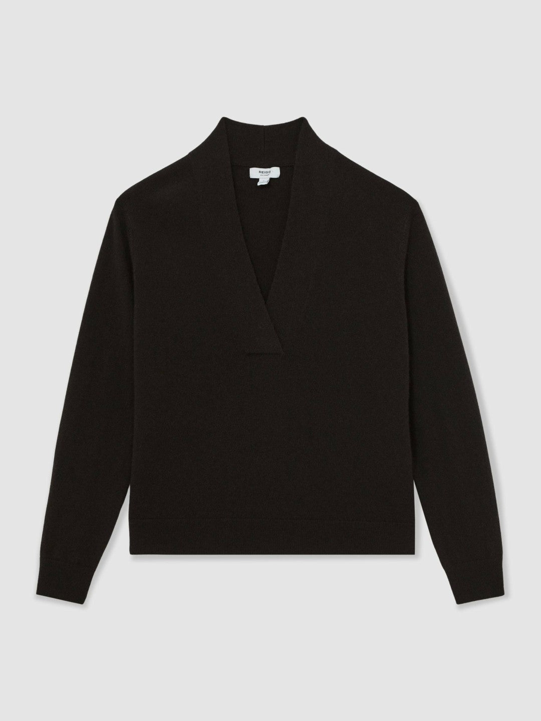 Reiss | Cashmere V-Neck Jumper in Chocolate Brown