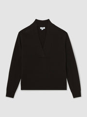 Reiss | Cashmere V-Neck Jumper in Chocolate Brown