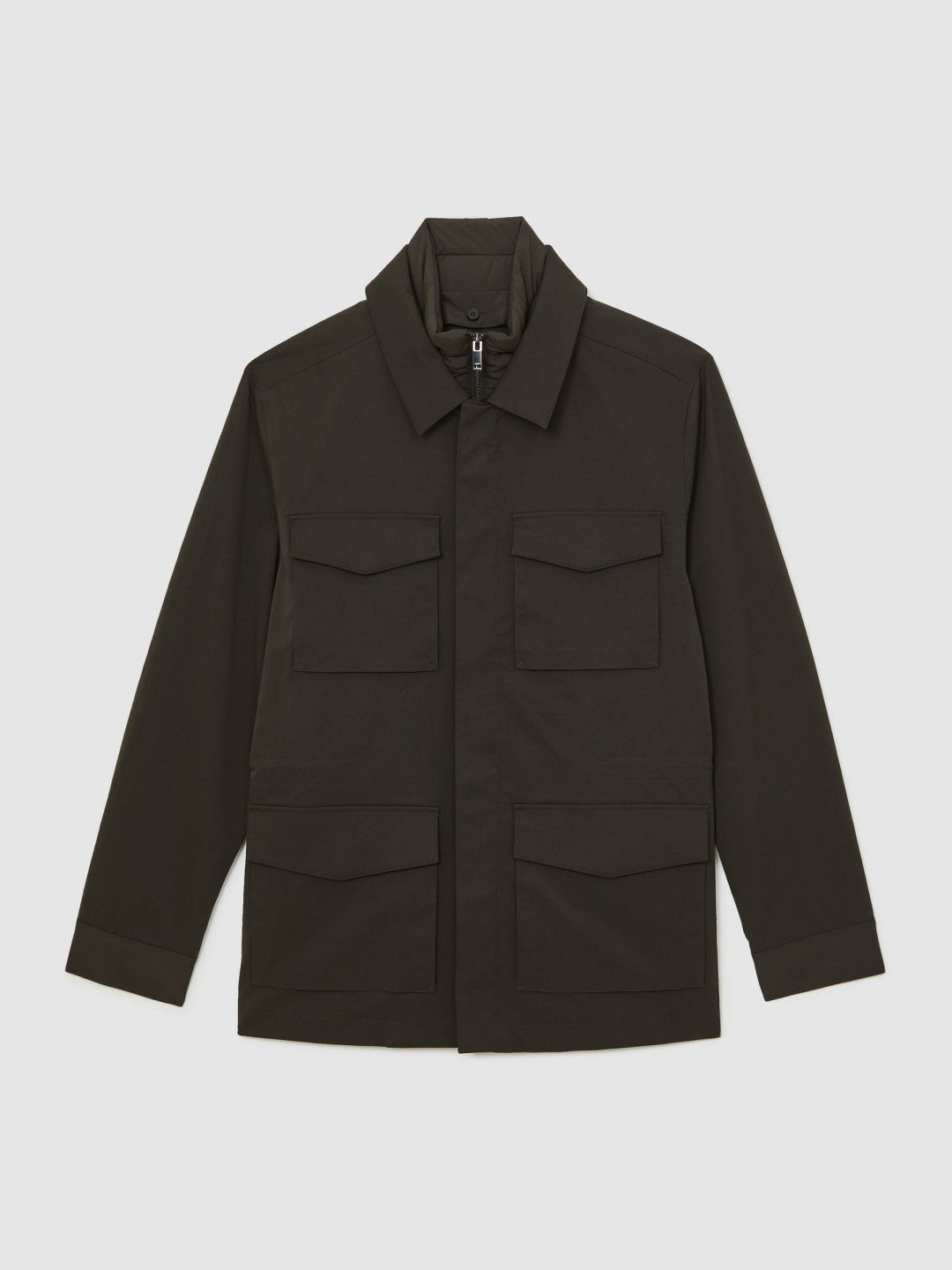 Reiss | Removable-Gilet Safari Jacket in Green