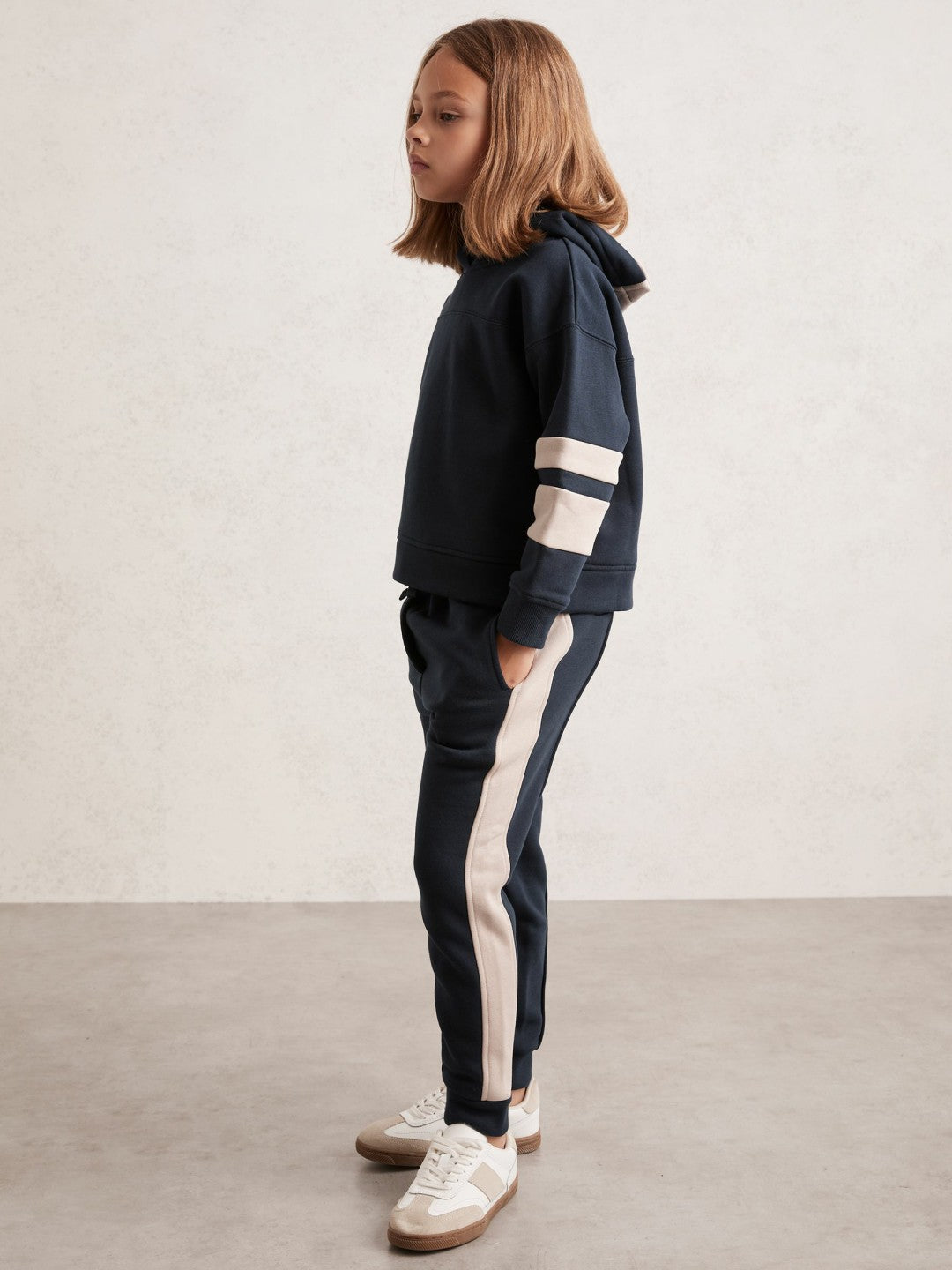 Reiss | Cotton-Blend Joggers and Hoodie Set in Navy