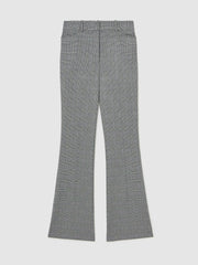 Reiss | Check Flared Suit Trousers in Grey
