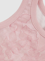 Reiss | 9-13 yrs Cotton Floral Vest and Joggers Set in Pink Print
