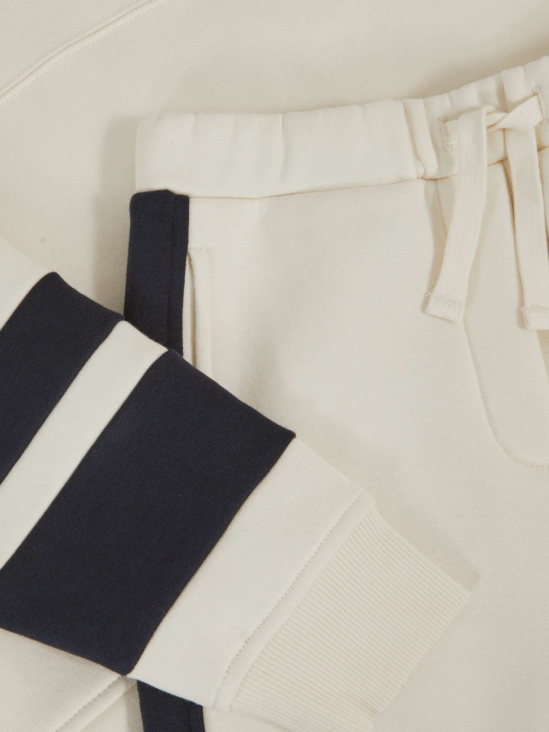 Reiss | Cotton-Blend Joggers and Hoodie Set in Ecru