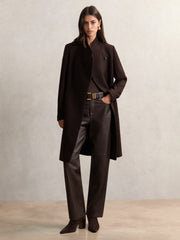 Reiss | Petite Coat in Chocolate Brown