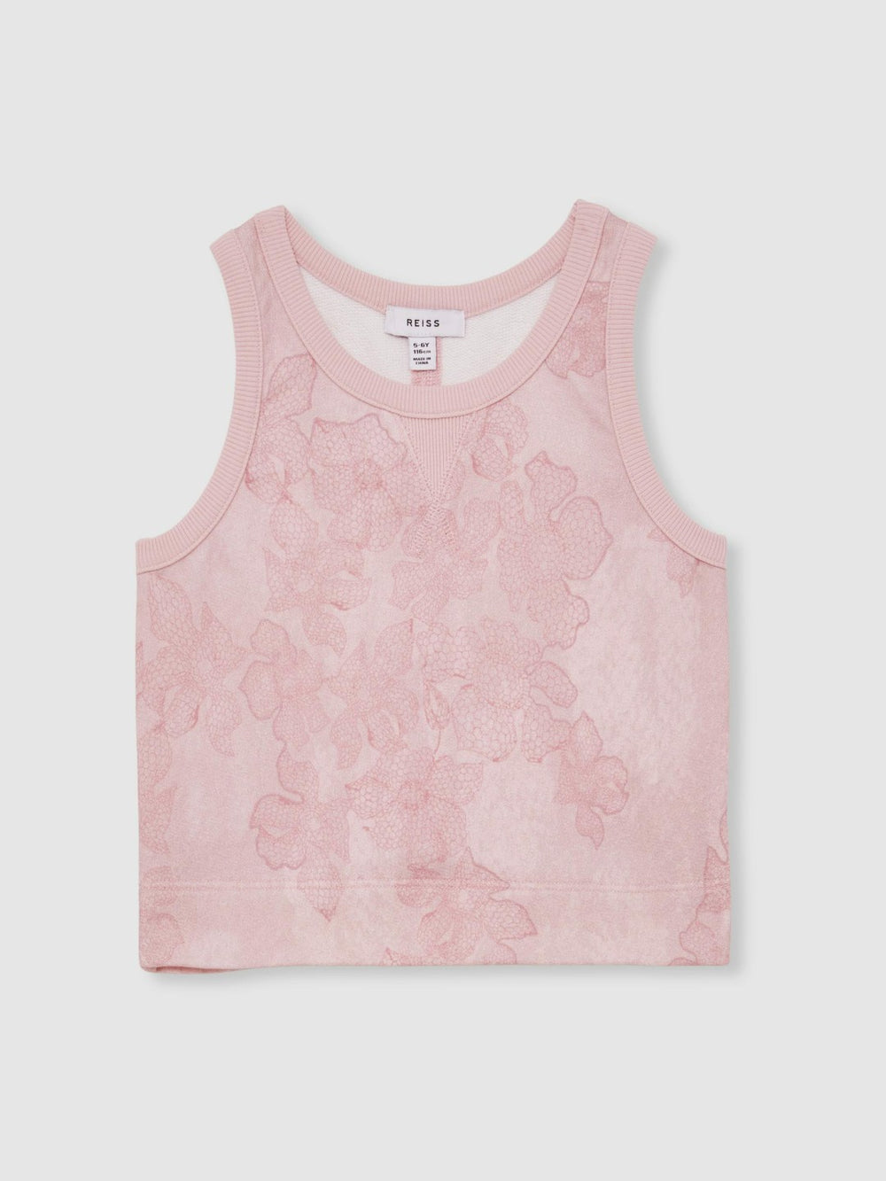 Reiss | 3-9 yrs Cotton Floral Vest and Joggers Set in Pink Print