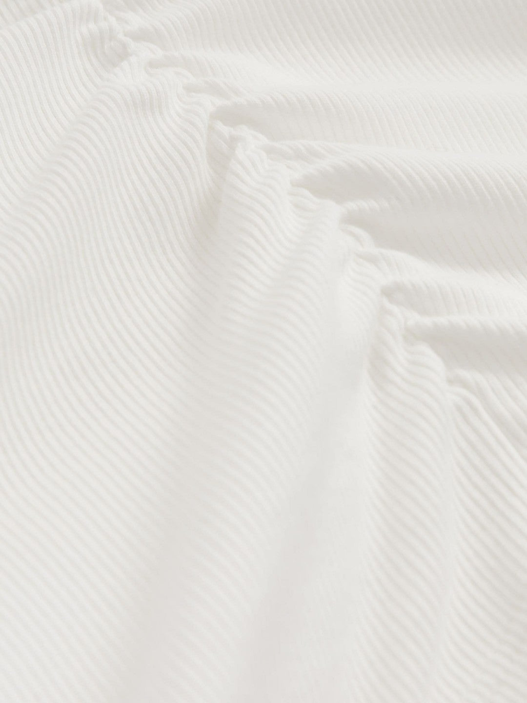 Reiss | Cotton Long-Sleeve Ruched T-Shirt with Stretch in White