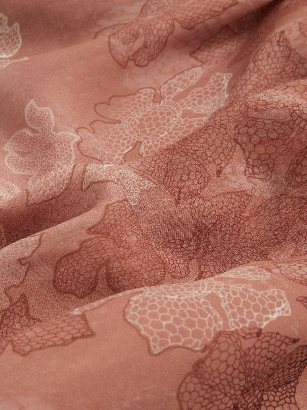 Reiss | Petite Chiffon Floral Cape Maxi Dress in Pale Pink