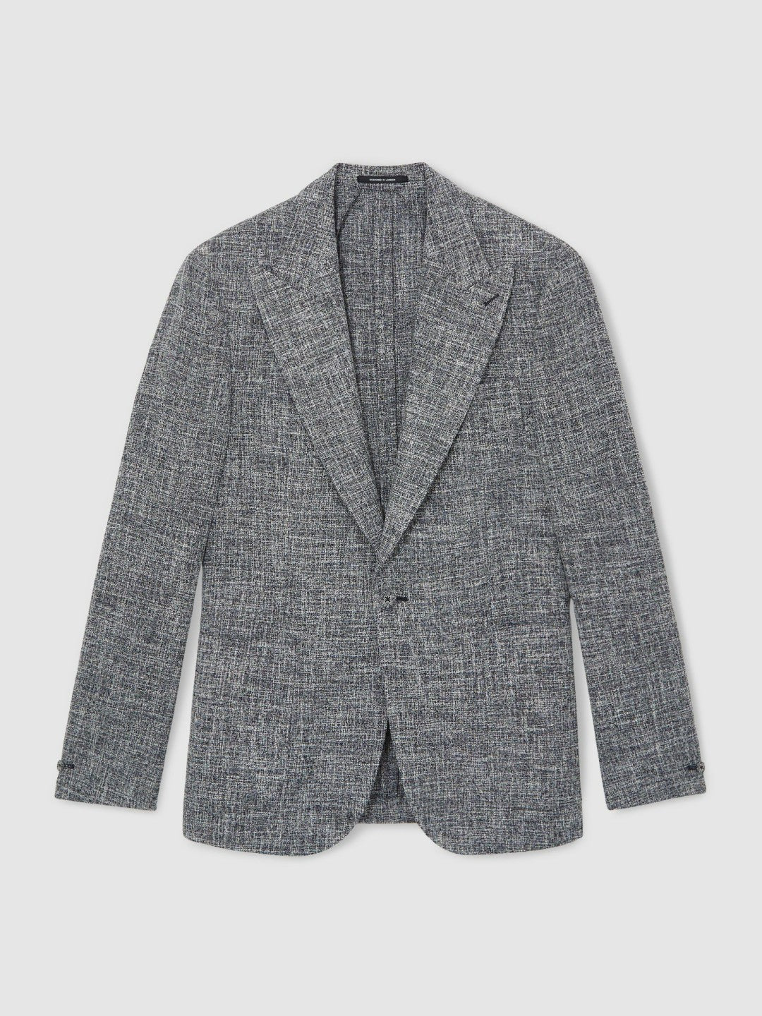 Reiss | Single-Breasted Textured Mélange Blazer Slim-Fit in Navy Melange