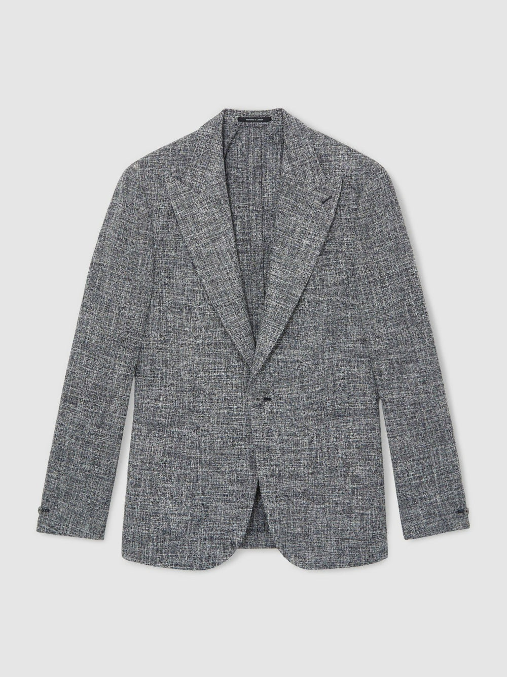 Reiss | Single-Breasted Textured Mélange Blazer Slim-Fit in Navy Melange
