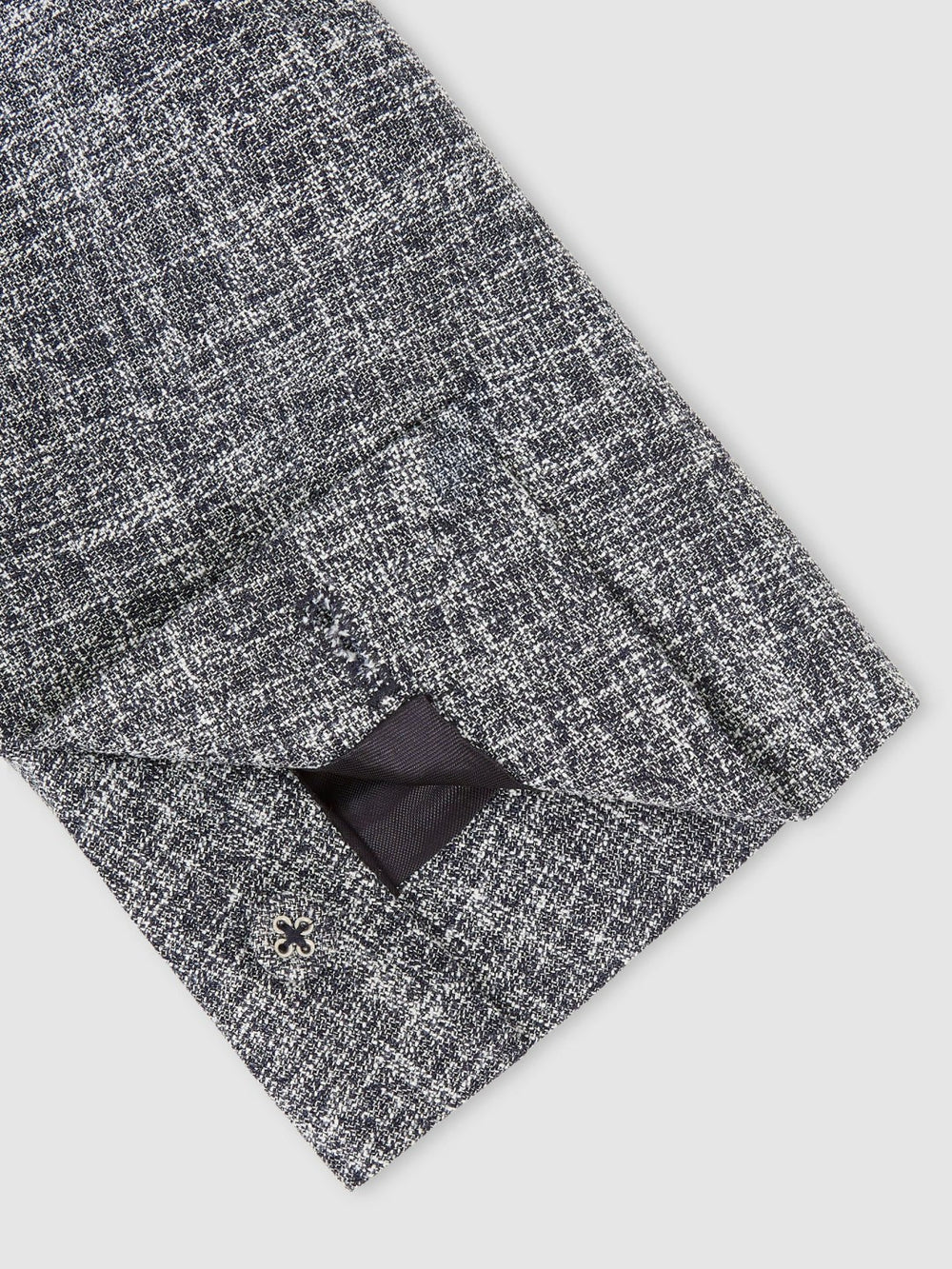Reiss | Single-Breasted Textured Mélange Blazer Slim-Fit in Navy Melange