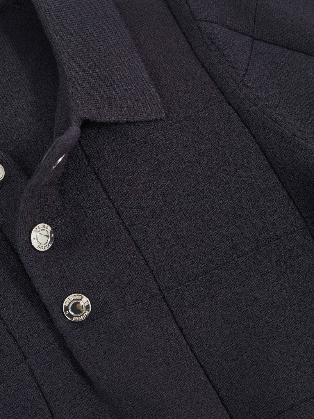Reiss | 3-9 yrs Stitch-Detail Press-Stud Polo Shirt in Navy Blue