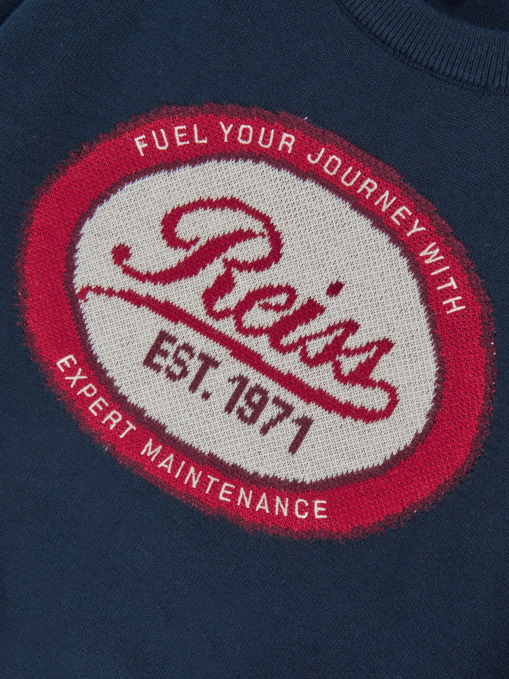 Reiss | 3-9 yrs Cotton Motor Cars Logo Jumper in Navy