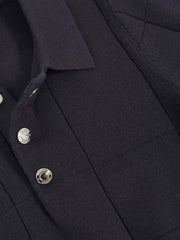 Reiss | 9-13 yrs Stitch-Detail Press-Stud Polo Shirt in Navy Blue