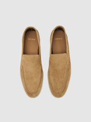 Reiss | Suede Slip-On Loafers in Stone