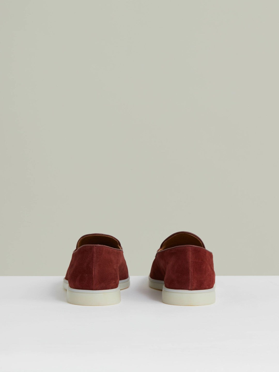 Reiss | Suede Tassel Loafers in Maroon Red