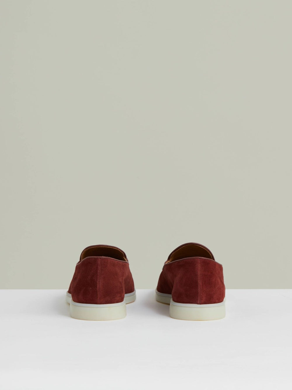 Reiss | Suede Tassel Loafers in Maroon Red