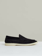Reiss | Suede Slip-On Loafers in Navy