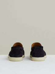 Reiss | Suede Slip-On Loafers in Navy