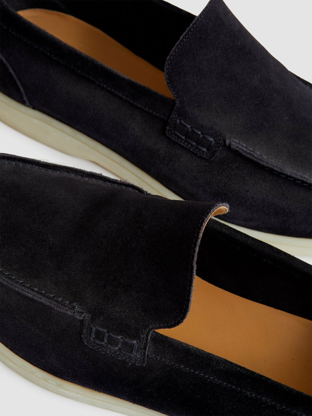 Reiss | Suede Slip-On Loafers in Navy