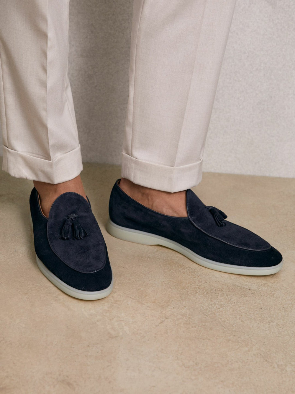 Reiss | Suede Tassel Loafers in Navy