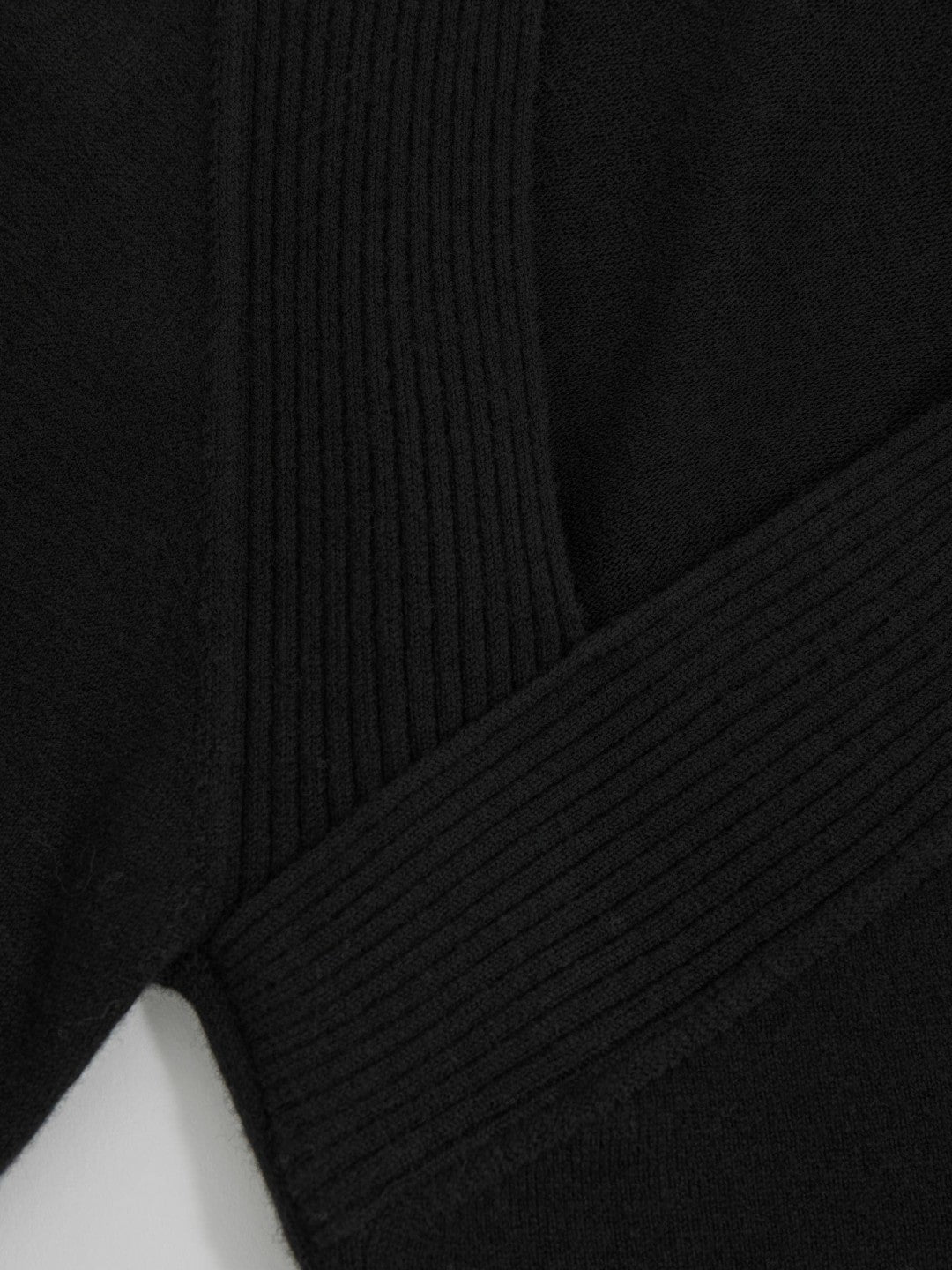 Reiss | Wool-Blend Asymmetric Knit Top in Black