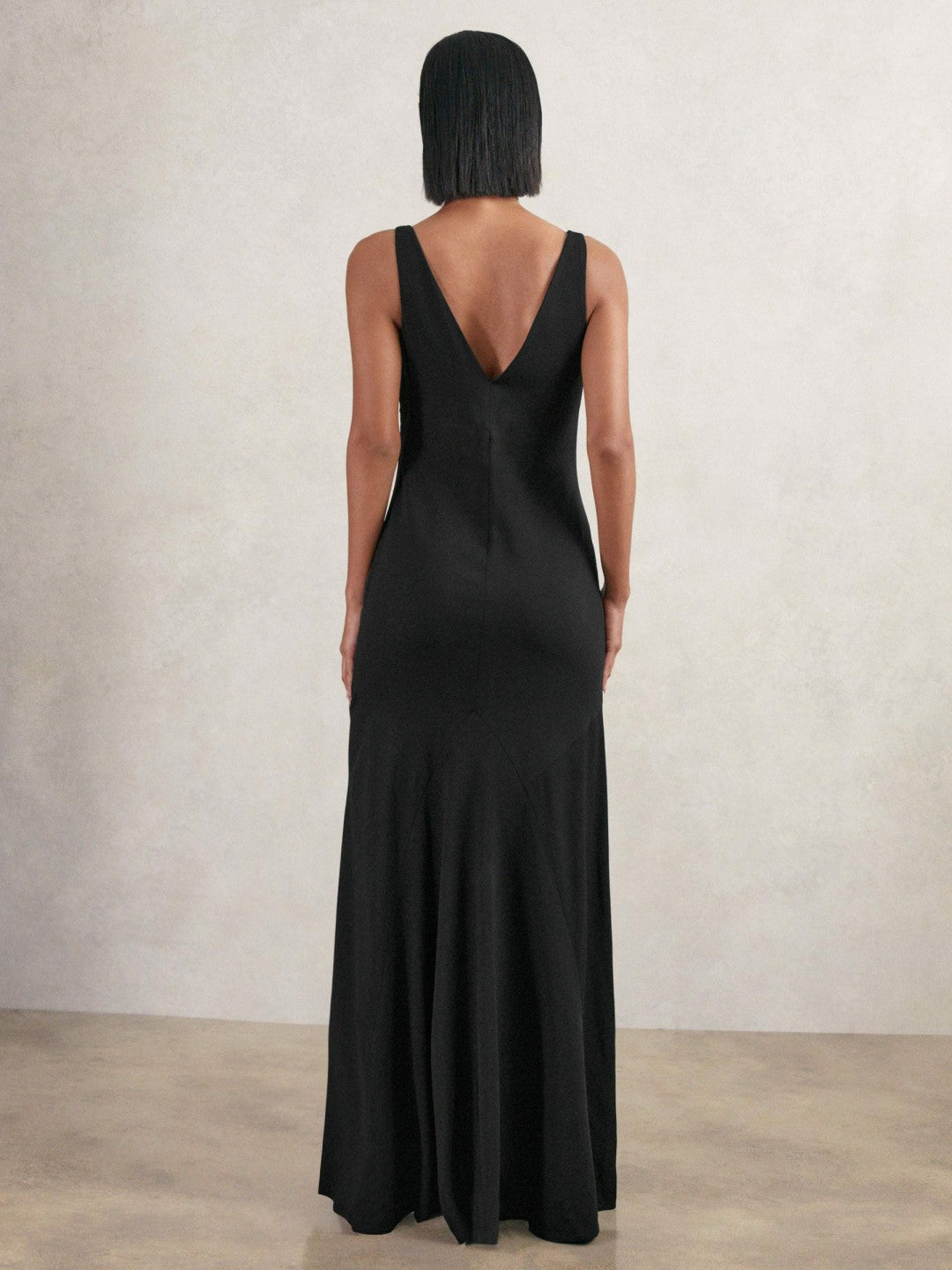 Reiss | Cowl-Neck Sleeveless Maxi Dress in Black