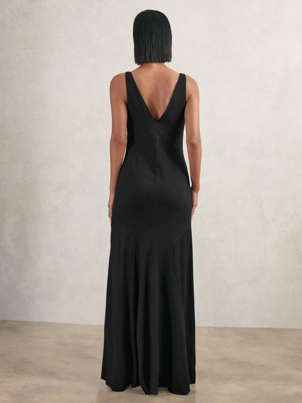 Reiss | Cowl-Neck Sleeveless Maxi Dress in Black