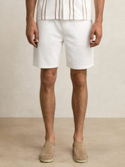 Reiss | Textured Drawstring Shorts in White