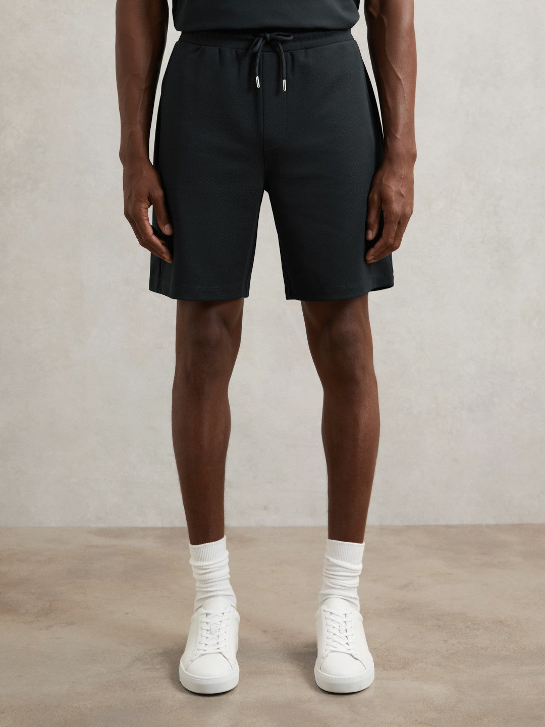 Reiss | Textured Drawstring Shorts in Navy