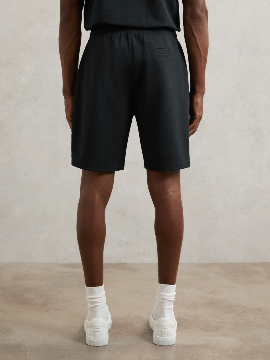 Reiss | Textured Drawstring Shorts in Navy