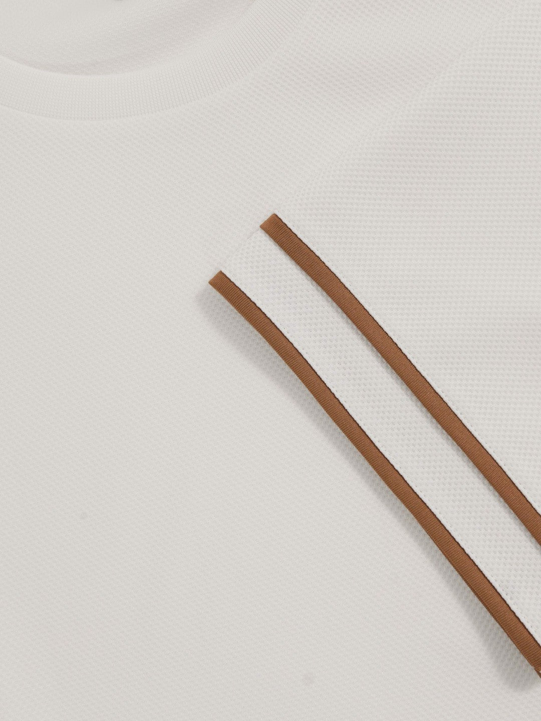 Reiss | Textured Crew-Neck Tipped T-Shirt in White