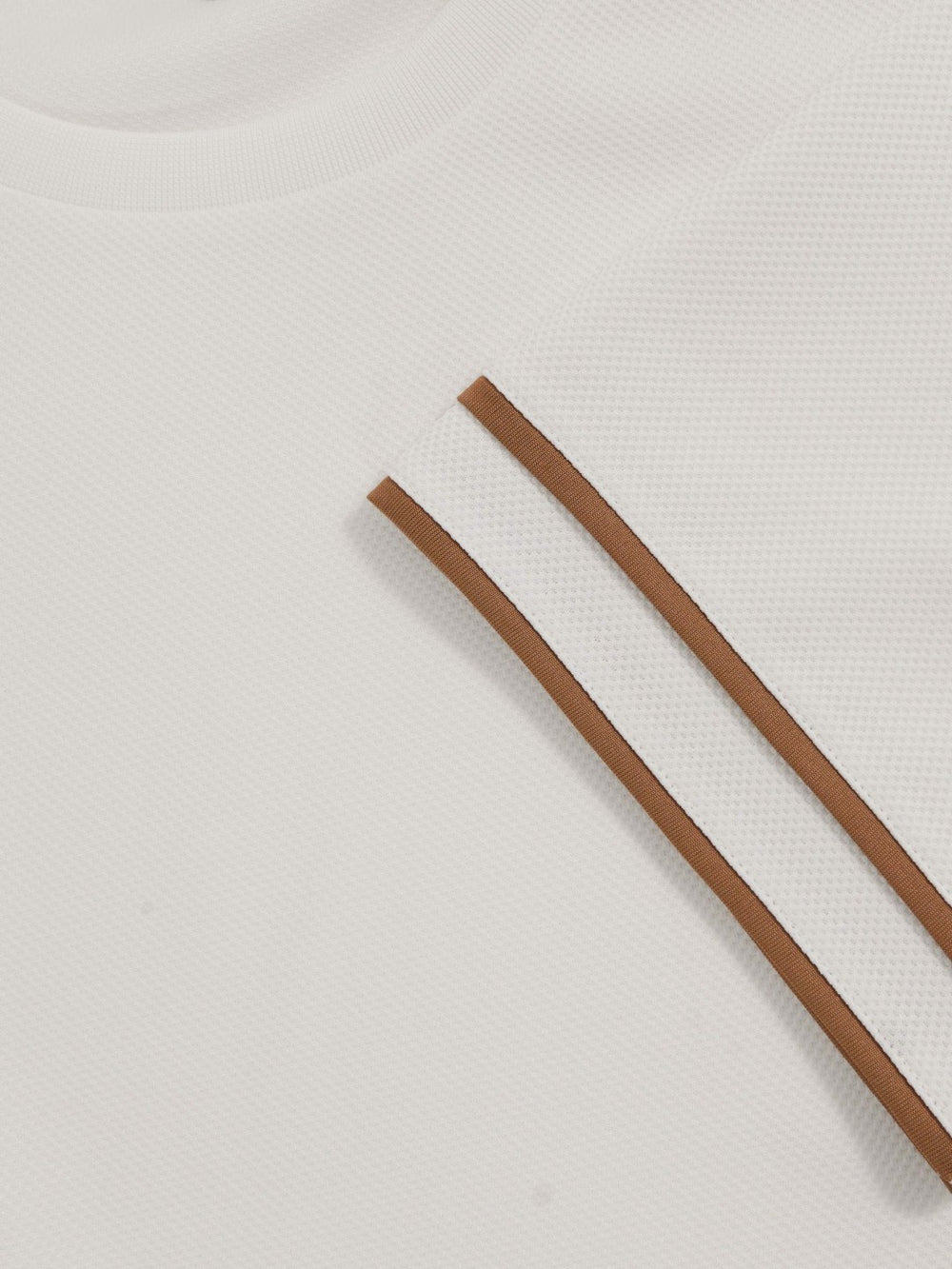 Reiss | Textured Crew-Neck Tipped T-Shirt in White