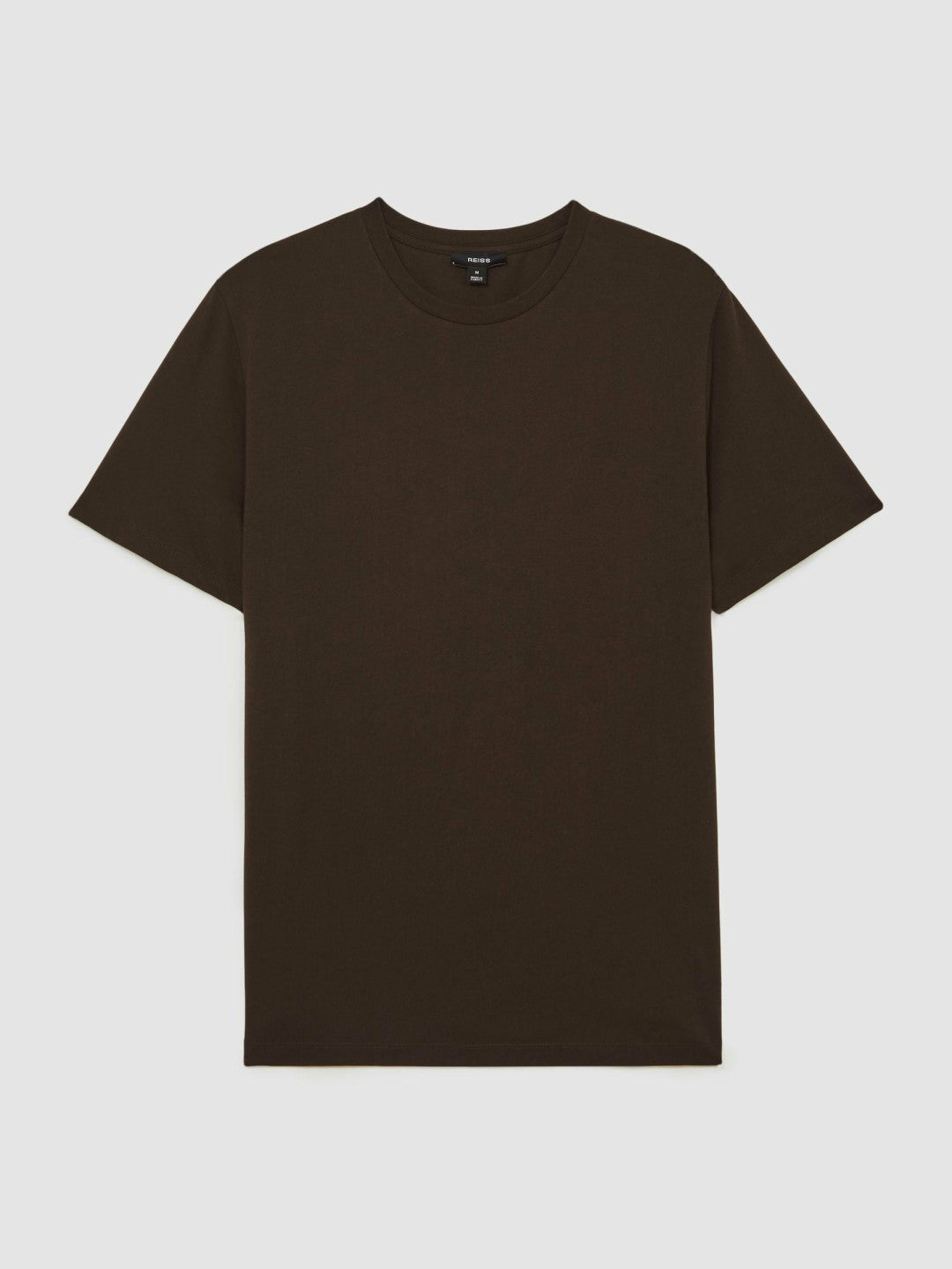 Reiss | Cotton Crew Neck T-Shirt in Coco Brown