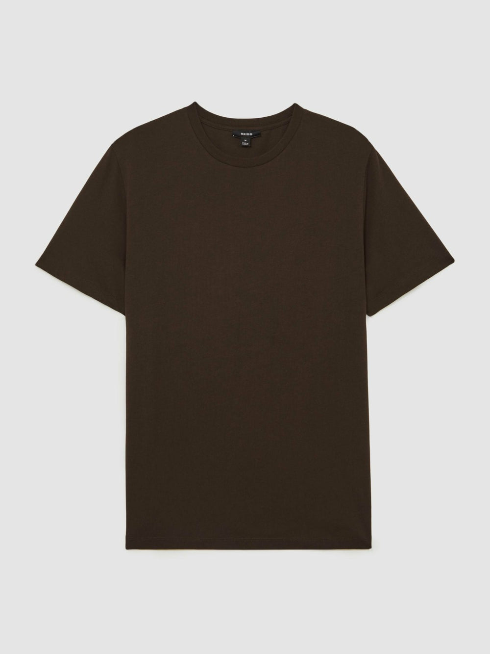 Reiss | Cotton Crew Neck T-Shirt in Coco Brown